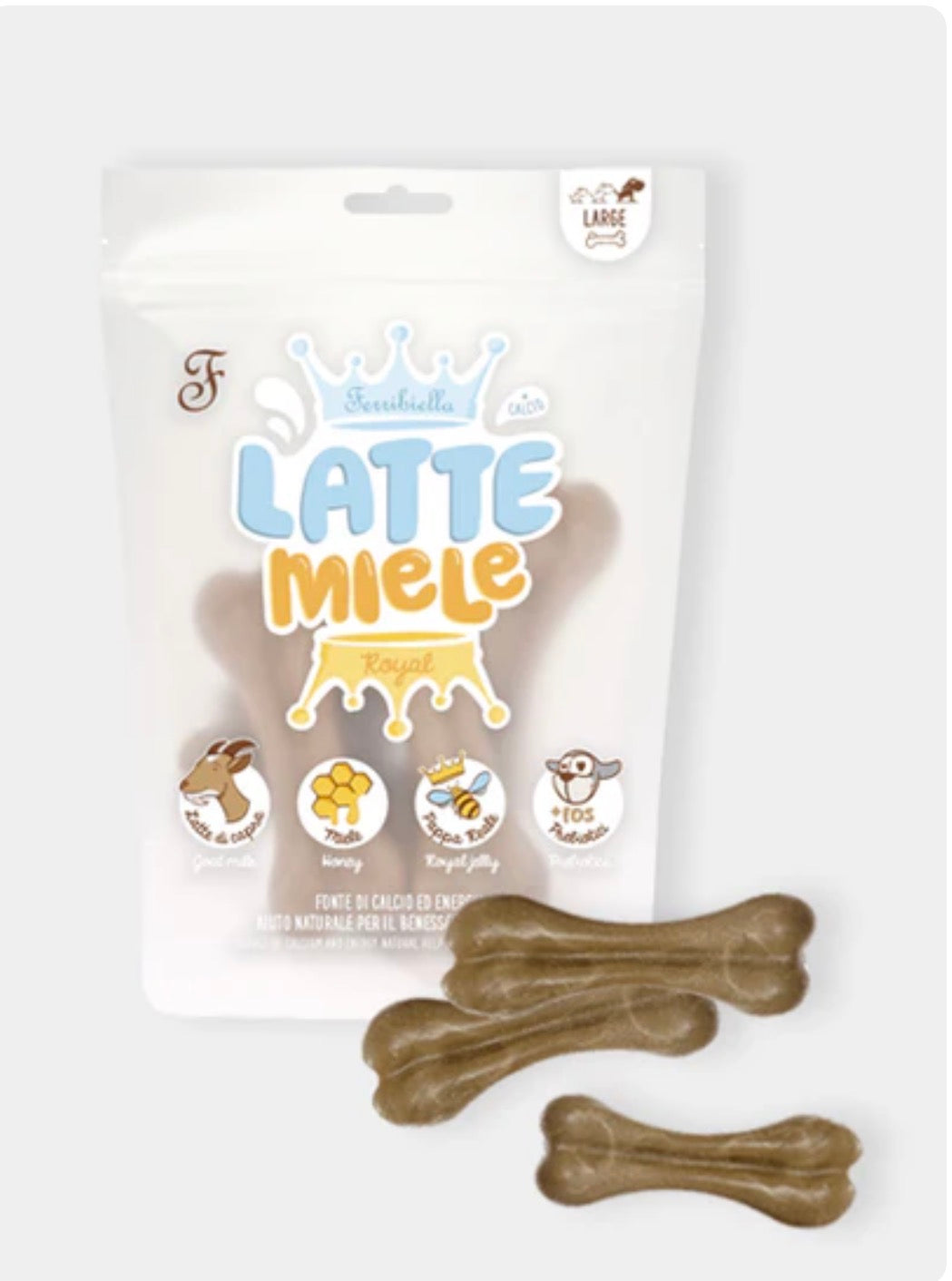 Friandises au lait de chèvre et Miel pour chien.