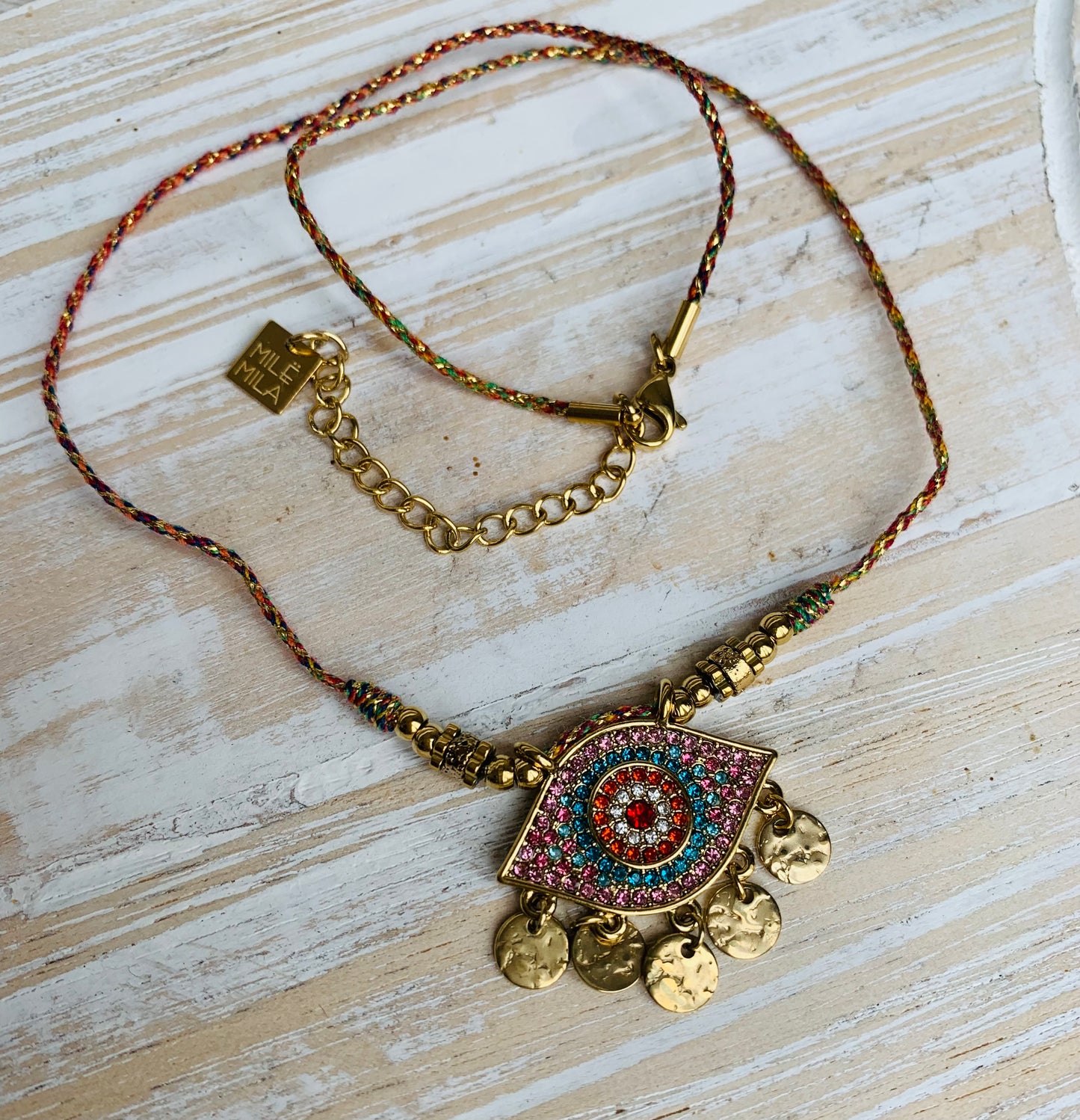 COLLIER LITTLE EYE MULTICOLORES