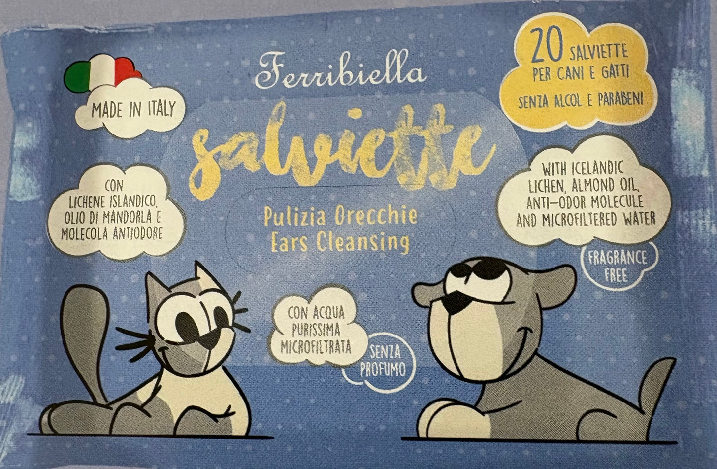 Lingettes spécifiques pour le nettoyage des oreilles