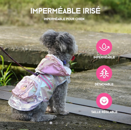 Imperméable connecté irisé pour chiens